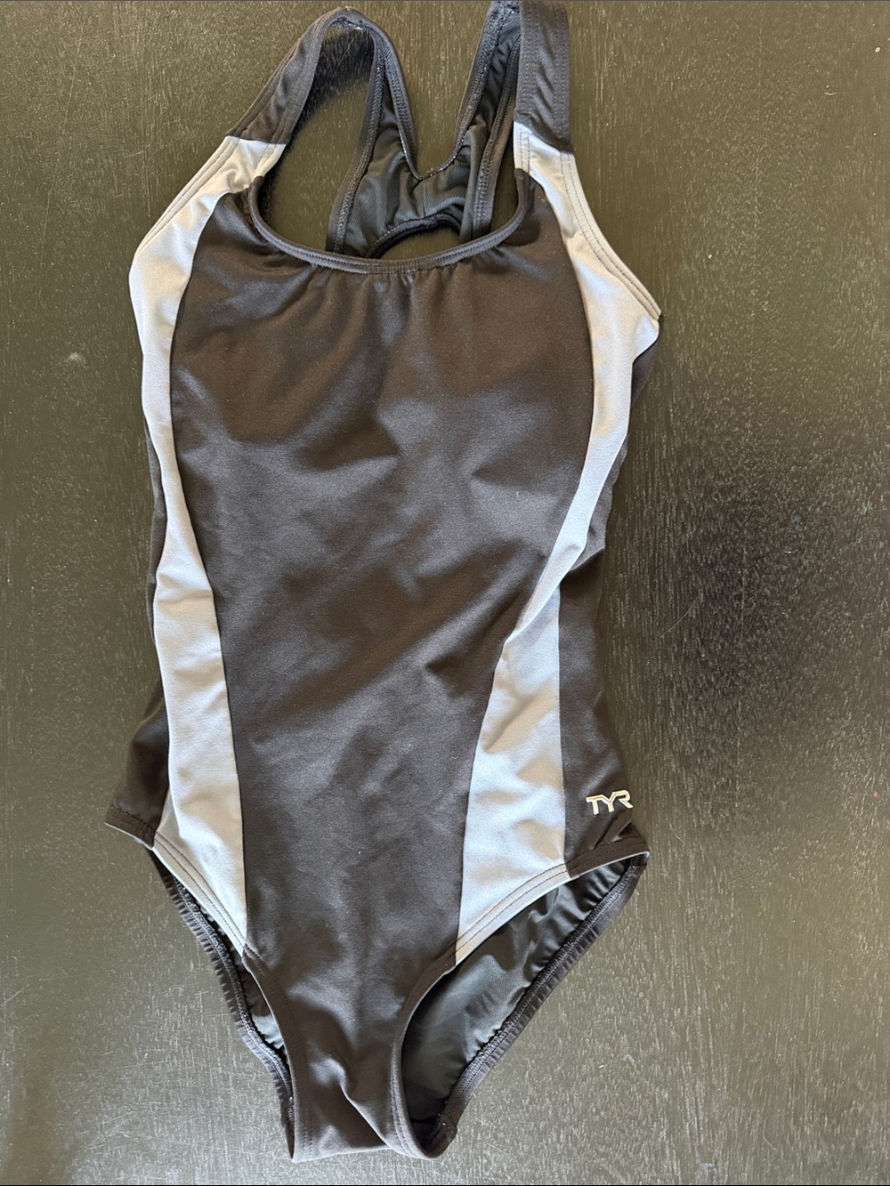 TYR Black and Gray Women's Athletic One-Piece Swimwear